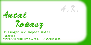 antal kopasz business card